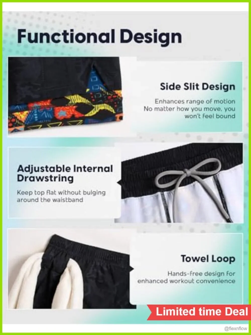 Mens 2 in 1 Workout Shorts with Liner Running Gym Shorts 5.5